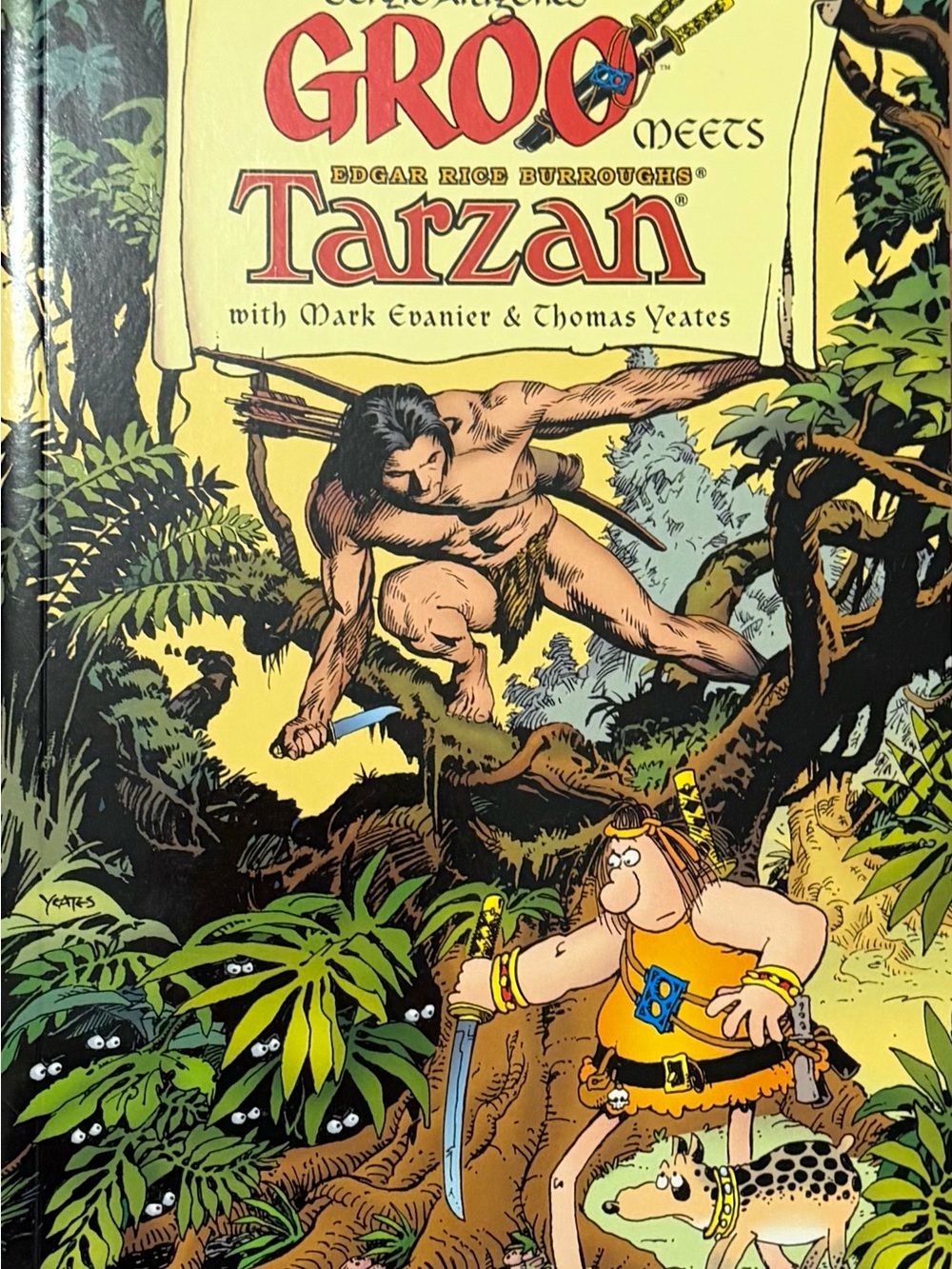 Groo Meets Tarzan Comic Book  - Yellow & Green Artwork